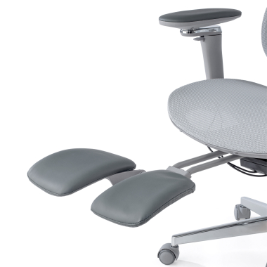 cadeira ergonomica cinza erghos x2 malha mesh bracos regulaveis 5d apoio lombar duplo apoio de cabeca apoio de pes extensivel 8