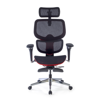 cadeira ergonomica vermelho erghos x2 malha mesh bracos regulaveis 5d apoio lombar duplo apoio de cabeca apoio de pes extensivel 9