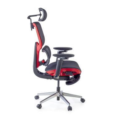 cadeira ergonomica vermelho erghos x2 malha mesh bracos regulaveis 5d apoio lombar duplo apoio de cabeca apoio de pes extensivel 6