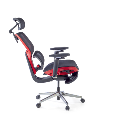 cadeira ergonomica vermelho erghos x2 malha mesh bracos regulaveis 5d apoio lombar duplo apoio de cabeca apoio de pes extensivel 7