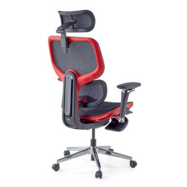 cadeira ergonomica vermelho erghos x2 malha mesh bracos regulaveis 5d apoio lombar duplo apoio de cabeca apoio de pes extensivel 11