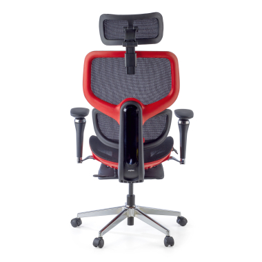 cadeira ergonomica vermelho erghos x2 malha mesh bracos regulaveis 5d apoio lombar duplo apoio de cabeca apoio de pes extensivel 8