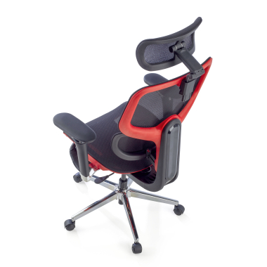 cadeira ergonomica vermelho erghos x2 malha mesh bracos regulaveis 5d apoio lombar duplo apoio de cabeca apoio de pes extensivel 13