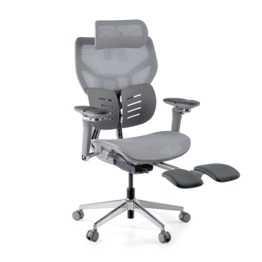 cadeira ergonomica cinza erghos x3 malha mesh bracos regulaveis 5d apoio lombar duplo apoio de cabeca 1