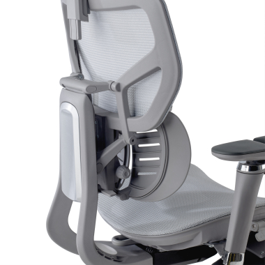 cadeira ergonomica cinza erghos x3 malha mesh bracos regulaveis 5d apoio lombar duplo apoio de cabeca 10
