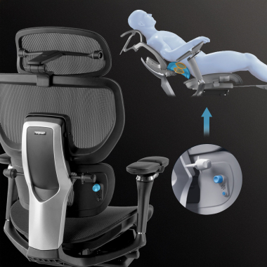 cadeira ergonomica preto erghos x4 pro malha mesh bracos regulaveis 6d apoio lombar duplo apoio de cabeca apoio de pes extensivel 4