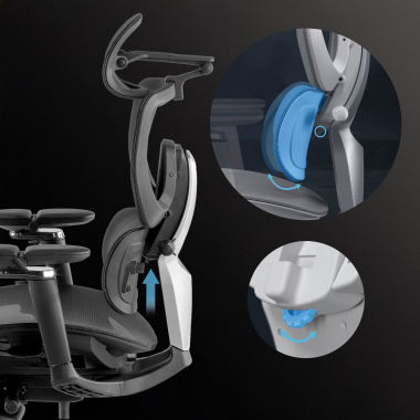 cadeira ergonomica preto erghos x4 pro malha mesh bracos regulaveis 6d apoio lombar duplo apoio de cabeca apoio de pes extensivel 5
