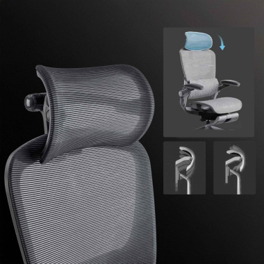 cadeira ergonomica preto erghos x1 malha mesh bracos regulaveis 3d apoio lombar duplo apoio de cabeca 6