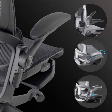 cadeira ergonomica preto erghos x1 malha mesh bracos regulaveis 3d apoio lombar duplo apoio de cabeca 5