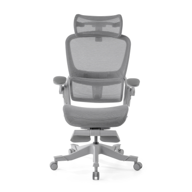 cadeira ergonomica branco cinzento erghos x1 malha mesh bracos regulaveis 3d apoio lombar duplo apoio de cabeca 3