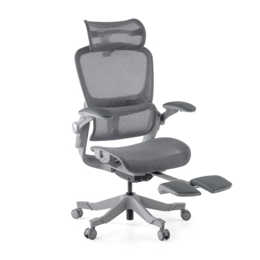 cadeira ergonomica branco cinzento erghos x1 malha mesh bracos regulaveis 3d apoio lombar duplo apoio de cabeca 1
