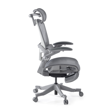 cadeira ergonomica branco cinzento erghos x1 malha mesh bracos regulaveis 3d apoio lombar duplo apoio de cabeca 9