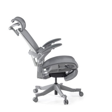 cadeira ergonomica branco cinzento erghos x1 malha mesh bracos regulaveis 3d apoio lombar duplo apoio de cabeca 10
