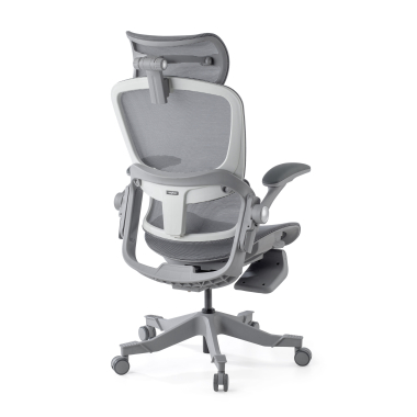 cadeira ergonomica branco cinzento erghos x1 malha mesh bracos regulaveis 3d apoio lombar duplo apoio de cabeca 12