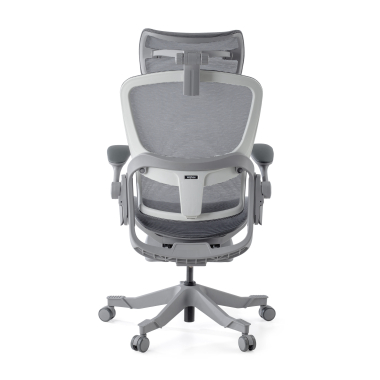cadeira ergonomica branco cinzento erghos x1 malha mesh bracos regulaveis 3d apoio lombar duplo apoio de cabeca 11