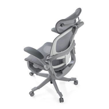 cadeira ergonomica branco cinzento erghos x1 malha mesh bracos regulaveis 3d apoio lombar duplo apoio de cabeca 14