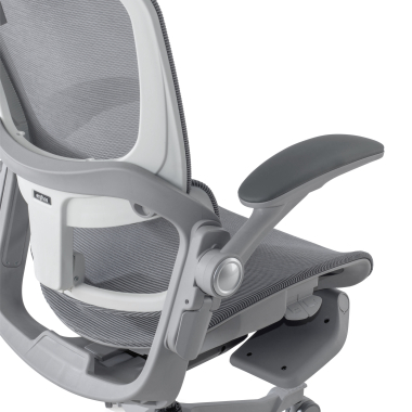 cadeira ergonomica branco cinzento erghos x1 malha mesh bracos regulaveis 3d apoio lombar duplo apoio de cabeca 7
