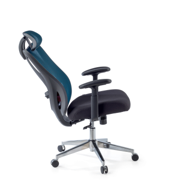 cadeira ergonomica azul matrix malha mesh bracos moveis apoio lombar apoio de cabeca 5
