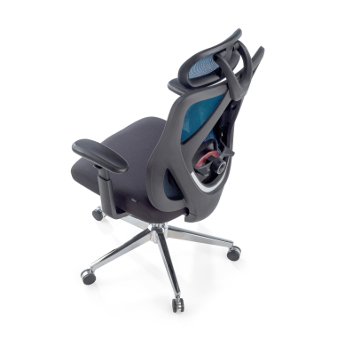 cadeira ergonomica azul matrix malha mesh bracos moveis apoio lombar apoio de cabeca 9