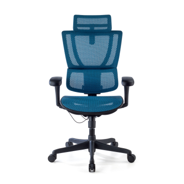 cadeira ergonomica azul cadeira de escritorio malha mesh bracos regulaveis 3d apoio lombar apoio de cabeca 4