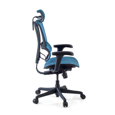 cadeira ergonomica azul cadeira de escritorio malha mesh bracos regulaveis 3d apoio lombar apoio de cabeca 5