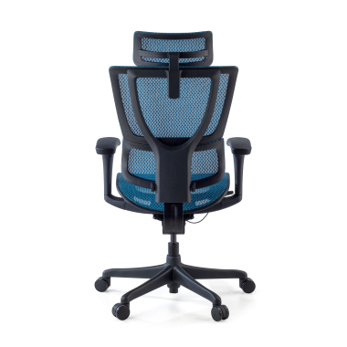cadeira ergonomica azul cadeira de escritorio malha mesh bracos regulaveis 3d apoio lombar apoio de cabeca 8