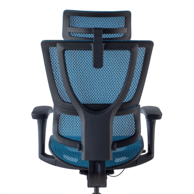 cadeira ergonomica azul cadeira de escritorio malha mesh bracos regulaveis 3d apoio lombar apoio de cabeca 3