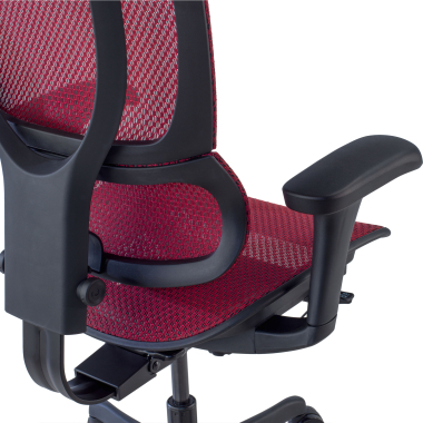 cadeira ergonomica vermelho cadeira de escritorio malha mesh bracos regulaveis 3d apoio lombar apoio de cabeca 4