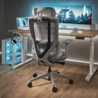 Cadeira Ergonômica com Apoia Cabeças AeroFlow white, certificada