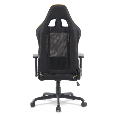 cadeira gaming preto breeze tecido bracos moveis almofada de apoio de cabeca apoio de cabeca 9