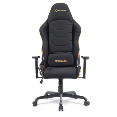 cadeira gaming preto breeze tecido bracos moveis almofada de apoio de cabeca apoio de cabeca 4