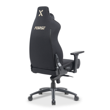 cadeira gaming preto forge tecido bracos regulaveis 3d almofada lombar e cervical apoio de cabeca 11