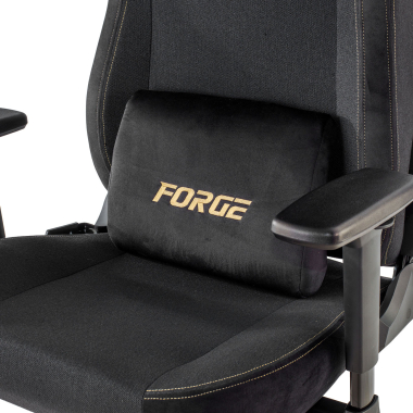 cadeira gaming preto forge tecido bracos regulaveis 3d almofada lombar e cervical apoio de cabeca 6