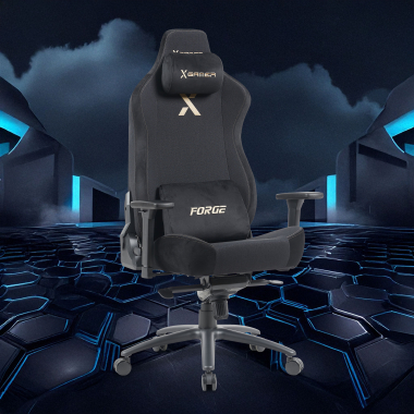 cadeira gaming preto forge tecido bracos regulaveis 3d almofada lombar e cervical apoio de cabeca 13