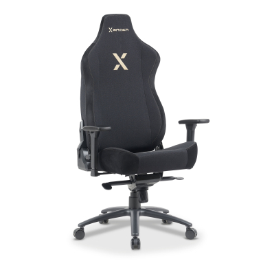 cadeira gaming preto forge tecido bracos regulaveis 3d almofada lombar e cervical apoio de cabeca 1