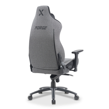 cadeira gaming cinza forge tecido bracos regulaveis 3d almofada lombar e cervical apoio de cabeca 12