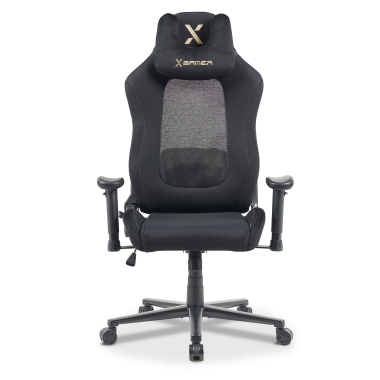 cadeira gaming preto vital tecido bracos moveis almofada de apoio de cabeca apoio de cabeca 3