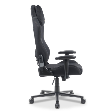 cadeira gaming preto vital tecido bracos moveis almofada de apoio de cabeca apoio de cabeca 7