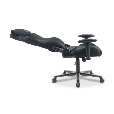 cadeira gaming preto vital tecido bracos moveis almofada de apoio de cabeca apoio de cabeca 5