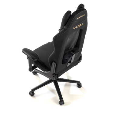 cadeira gaming preto vital tecido bracos moveis almofada de apoio de cabeca apoio de cabeca 12