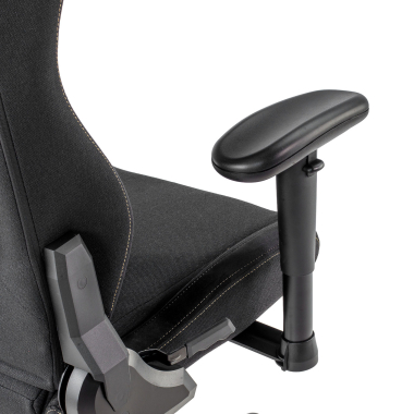 cadeira gaming preto vital tecido bracos moveis almofada de apoio de cabeca apoio de cabeca 6