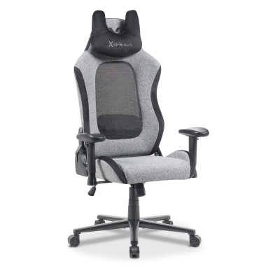 Cadeira gaming com massagem Vital, tecido respirável, braços rebatíveis