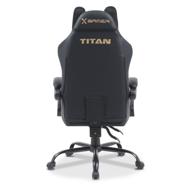 cadeira gaming preto titan pele sintetica bracos rebativeis almofada de apoio de cabeca apoio de cabeca 7