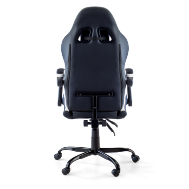 cadeira gaming branco preto mist pele sintetica bracos rebativeis almofada de apoio de cabeca apoio de cabeca 9