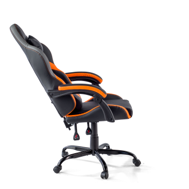 cadeira gaming laranja mist pele sintetica bracos rebativeis almofada de apoio de cabeca apoio de cabeca 5