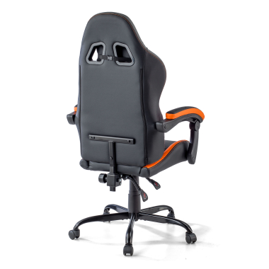 cadeira gaming laranja mist pele sintetica bracos rebativeis almofada de apoio de cabeca apoio de cabeca 11