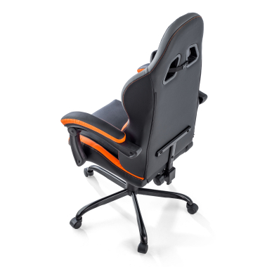 cadeira gaming laranja mist pele sintetica bracos rebativeis almofada de apoio de cabeca apoio de cabeca 10