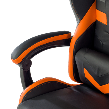 cadeira gaming laranja mist pele sintetica bracos rebativeis almofada de apoio de cabeca apoio de cabeca 6