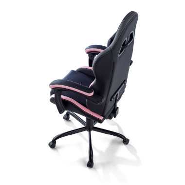 cadeira gaming rosa mist pele sintetica bracos rebativeis almofada de apoio de cabeca apoio de cabeca 8