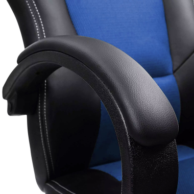 cadeira gaming azul racer pele sintetica bracos fixos 4